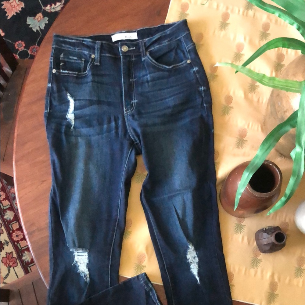 KanCan Blue Skinny Jeans Distressed Denim